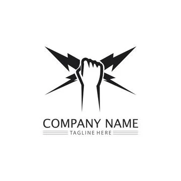 The power vector, flash ogo and thunderbolt and icon electricity illustrati.. Stock Illustration