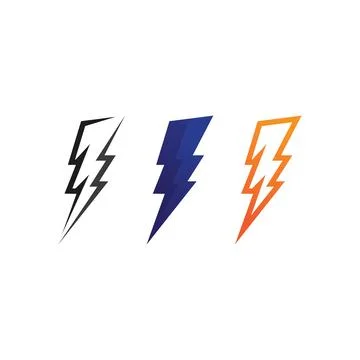 The power vector, flash ogo and thunderbolt and icon electricity illustrati.. Stock Illustration