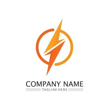 The power vector, flash ogo and thunderbolt and icon electricity illustrati.. Stock Illustration
