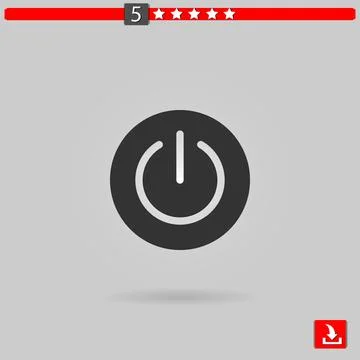 Power vector icon Stock Illustration