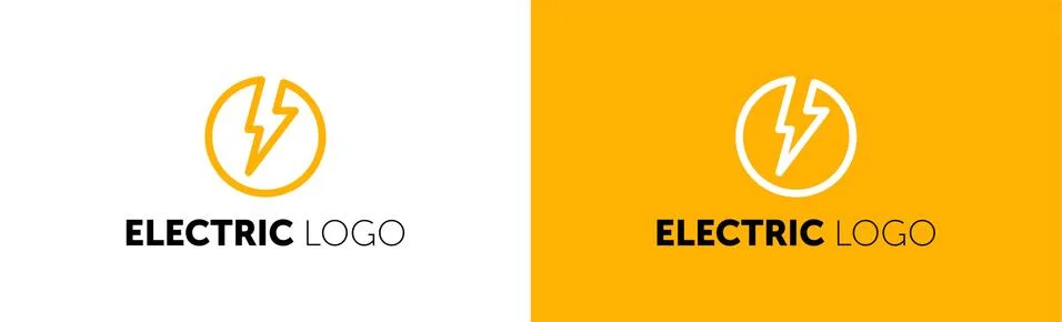 Power - vector logo template concept illustration. Lightning electricity sign 스톡 일러스트
