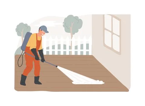 Power washing isolated concept vector illustration. イラスト素材