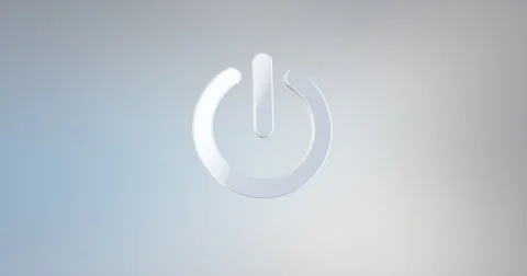 Power ON White 3d Icon Stock Footage 67208392