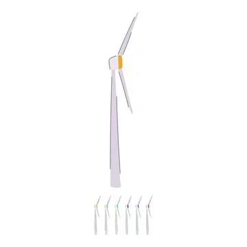 Power wind turbine vector cartoon graphic Ilustração Stock