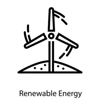 Power Windmill Energy Stock Illustration