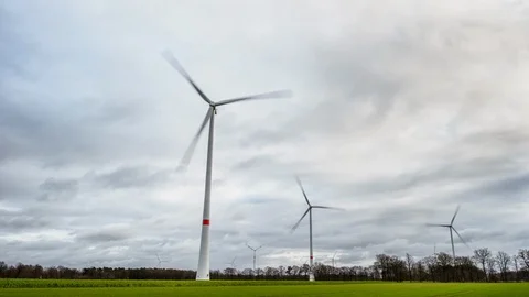 Power windmills in the Germany. 4k 動画素材 101951397