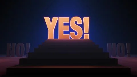 The Power of "Yes" Over "No" Stock Illustration