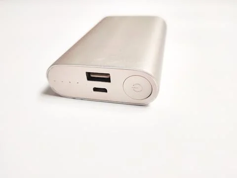 Powerbank on white background Stock Photos