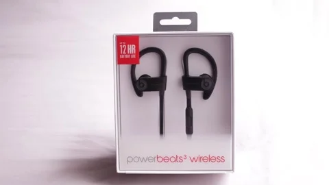 Powerbeat Wireless Earphones Stock Footage 344925859