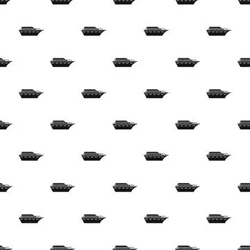Powerboat pattern, simple style Illustrazione stock