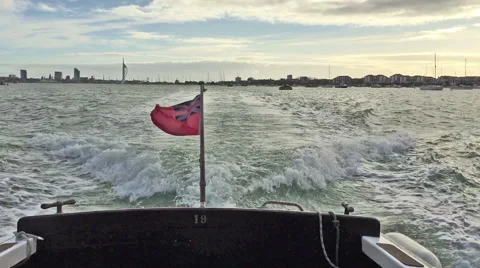Powerboat wake Stock Footage 47264756