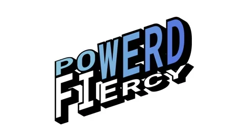 POWERD vs FIERCY, 3D Text Animation in Isometric View with Opposite Word Motion Stock Footage 314263822