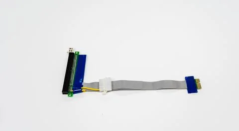 Powered 1X to 16X PCI-E riser cable Foto stock