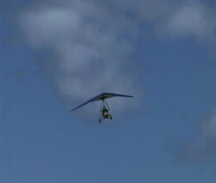Powered hang glider 5 Stock Footage 356984