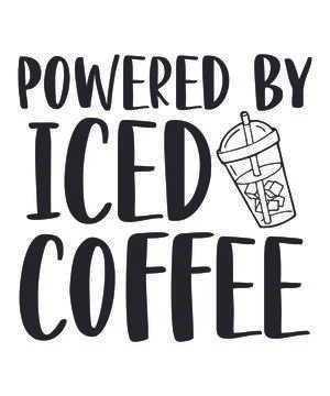 Powered by iced coffee Stock Illustration