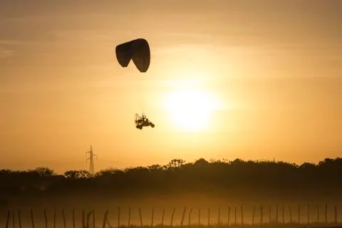 Powered paraglider Stock Photos