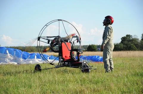 Powered paraglider Stock Photos