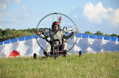 Powered paraglider Stock Photos