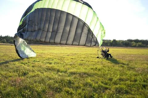 Powered paraglider 写真素材