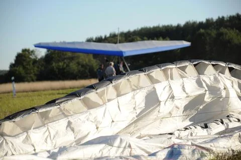 Powered paraglider wing Foto stock