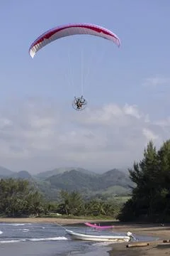 Powered Paragliding Stock Photos