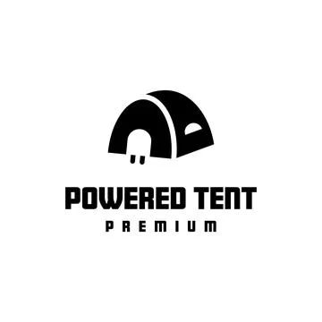 Powered Tent Logo Stock Illustration