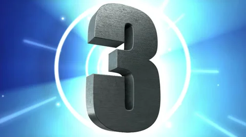Powerful 3D countdown Video stock 34010212