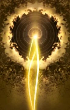 Powerful 3d Rendering Electrifying Gate That Leads to Another Dimension Stock Illustration