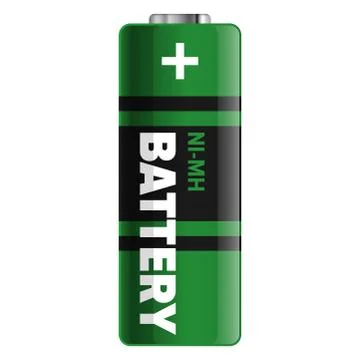 Powerful and Compact NI-MH Battery Illustration Stock Illustration