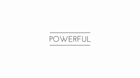 Powerful with animated text effect Stock Footage 121911272