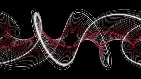 Powerful animation with particle stripe object in motion, 4096x2304 loop 4K Stock Footage 101204803