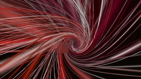 Powerful animation with stripe wave object in slow motion, loop 4K Stock Footage 276361893
