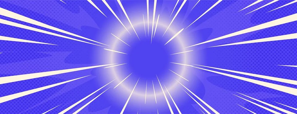 Powerful anime explosion effect Stock Illustration