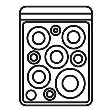 Powerful audio speaker broadcasting music with multiple drivers Stock Illustration