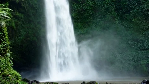 Powerful balinese waterfall Video stock 110733466