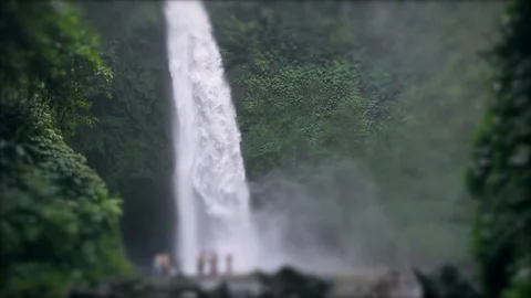 Powerful balinese waterfall Stock Footage 110733467