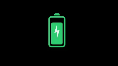 Powerful Battery Charge Animation Stock Footage 313011110