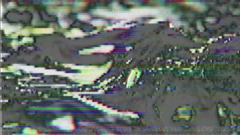 A powerful black and white interference pattern, reminiscent of a digital storm Stock Footage 260134425