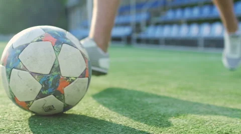 A powerful blow on the ball Video stock 56229005