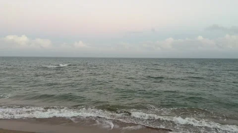 Powerful Blue Ocean Waves Crashing in Sunny Hainan 4K Stock Footage 331968538