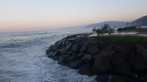 Powerful Blue Ocean Waves with White Foam 動画素材 337863949