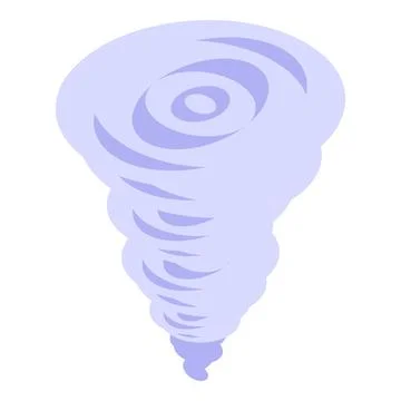 Powerful blue tornado rotating, creating vortex Stock Illustration
