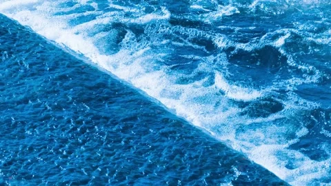 Powerful Blue Water Surface in Motion, Natural Coastal Energy, Marine Background Stock-Footage 306679098