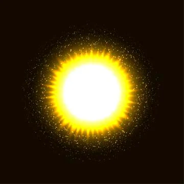 Powerful bright explosion Stock Illustration