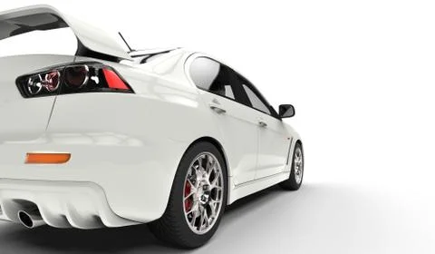 Powerful Car - Rear View Stock Illustration