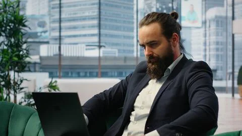 Powerful CEO sets work environment for maximum productivity Stock Photos