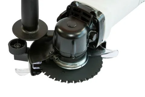 Powerful circular saw close up Stock Photos