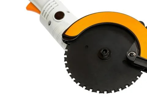 Powerful circular saw close up Stock Photos