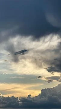 Powerful cloudy blue sky Stock Photos