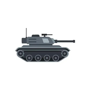 (Powerful Combat Tank Symbol. A formidable armored vehicle graphic conveyin.. Stock Illustration